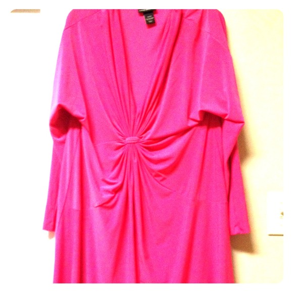Beautiful plus size pink dress.