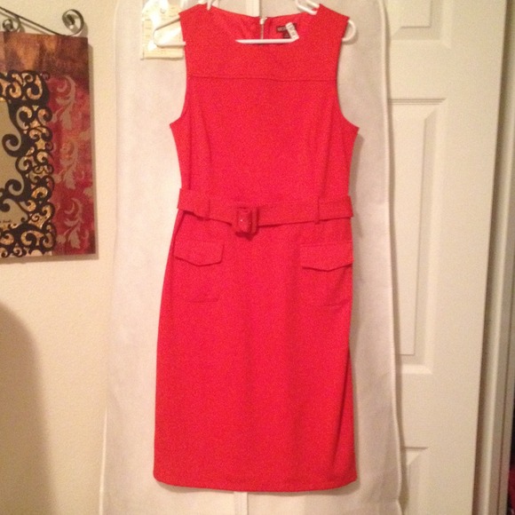 Tangerine ponte knit dress - Picture 1 of 1