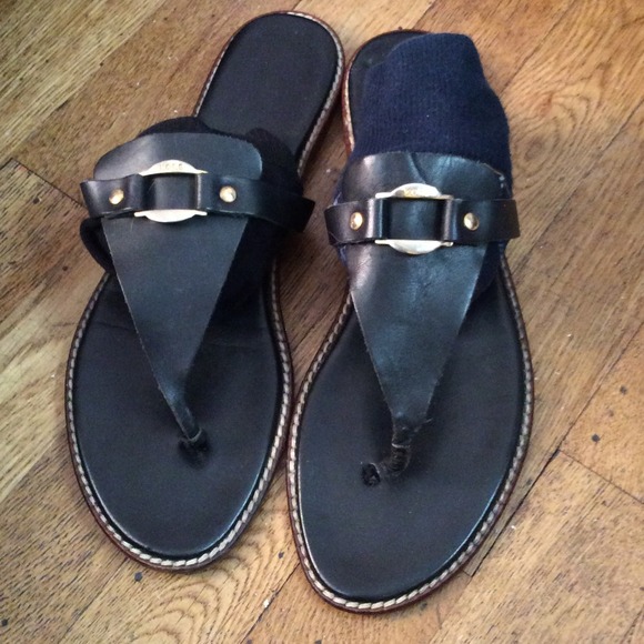 Kors Michael Kors black thong sandal Italian made