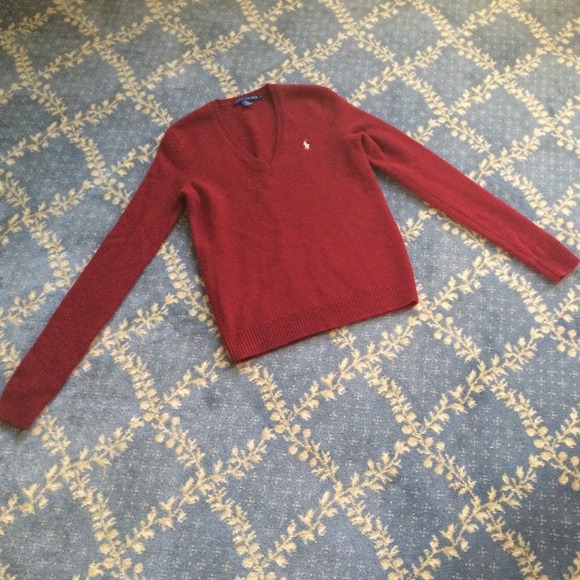 Red long sleeve unisex sweater