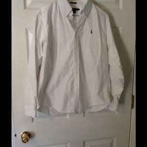 Ralph Lauren Whits Button Down Polo!
