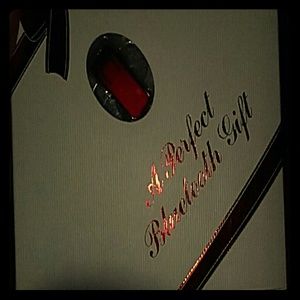 Red Bluetooth headset