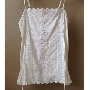 White lacy tank