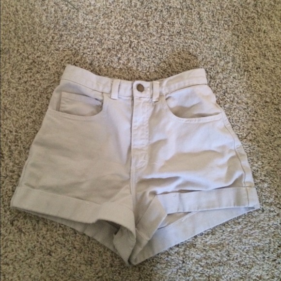 American Apparel High Waisted Beige Shorts