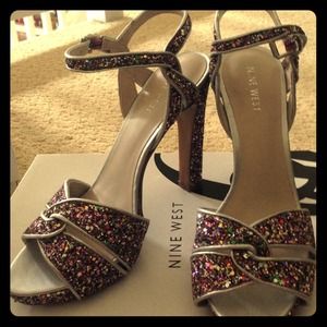 nine west glitter shoes