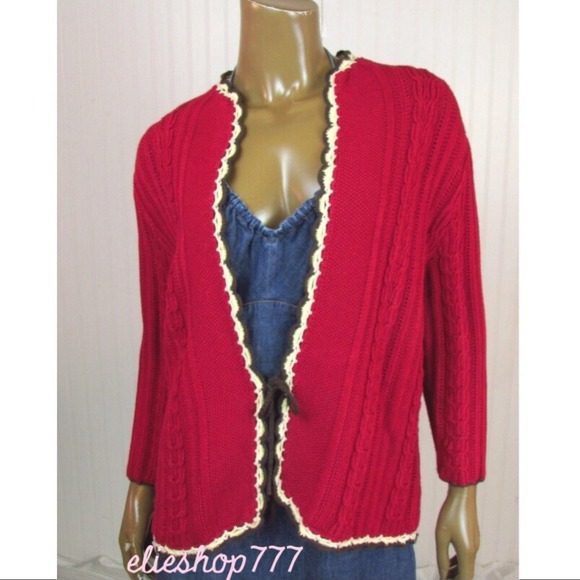 Anne Klein Ruby Open Front Knit Cardigan Sweater