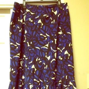 Beautiful blue and black women's skirt.
