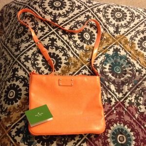 Kate Spade Neon Orange cross-over bag