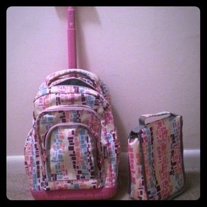 J World Backpack/Roller bag Lunch bag set