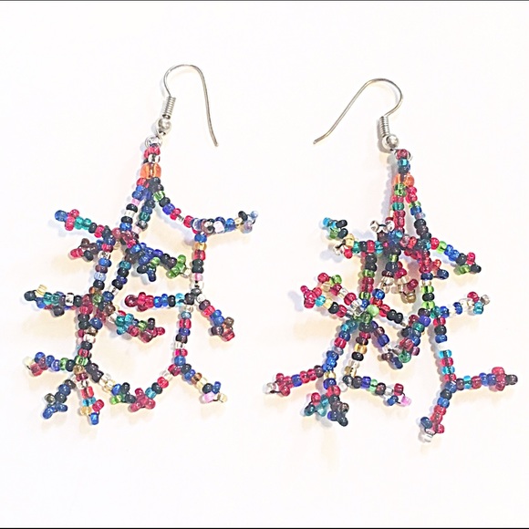 Handmade Jewelry - 🌈👂🏼Multi-Colored Seed Bead Earrings Handmade Jewelry - 🌈👂🏼Multi-Colored Seed Bead Earrings