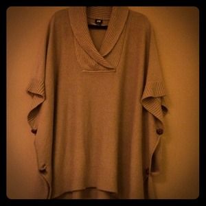 H&M super soft and warm camel poncho