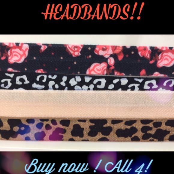 Set of FOUR headbands!! Super cute!