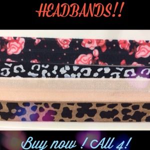 Set of FOUR headbands!! Super cute!