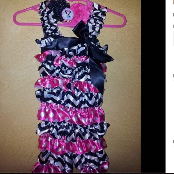 Kids romper with matching headband - Picture 1 of 1