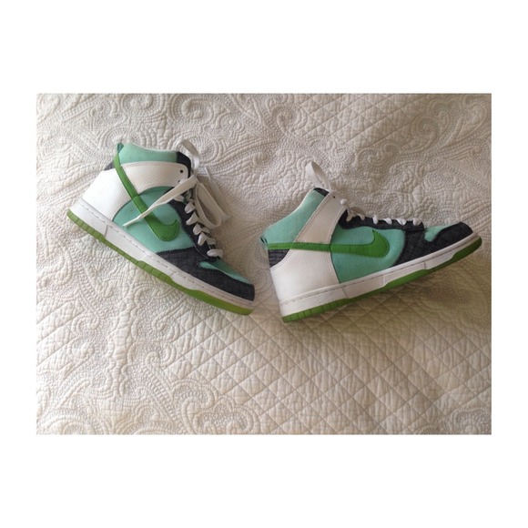 Nike High Top Teal Dunks