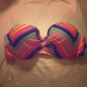 Victoria's Secret chevron multi-color bandeau top