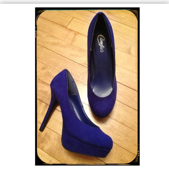 Candie's Blue Suede heels