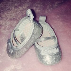 | Silver Ballet Flats |