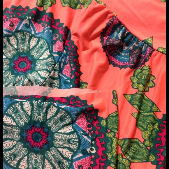 ❌SOLD❌CRAZY SALE Coral print palazzo pants - Picture 3 of 3