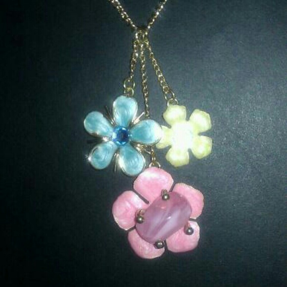 Multi colored charm necklace