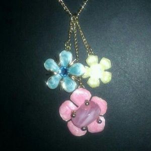 Multi colored charm necklace
