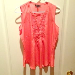 S Coral Sleeveless Blouse