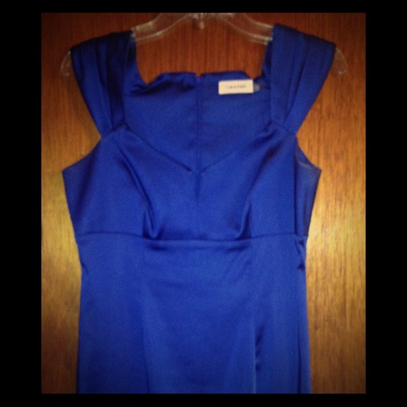 Calvin Klein formal cocktail dress royal blue