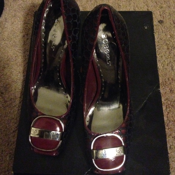 Burgundy pumps