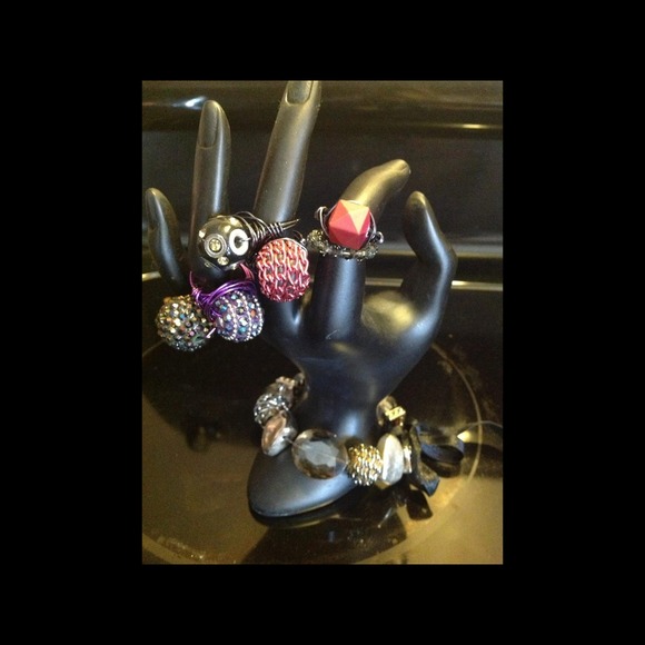 " UNIQUE CUSTOM MADE WIRE WRAPPED RINGS" - Picture 1 of 1