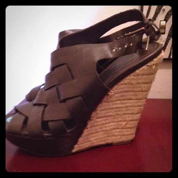 Jessica Simpson tweed wedges