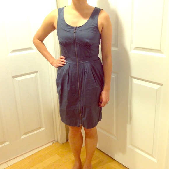 Blue Day Dress w/front zip by BCBGeneration