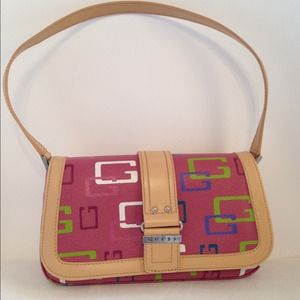 Guess pink/Multi color handbag