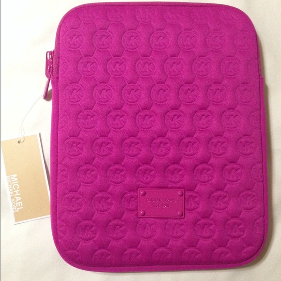 Michael Kors Neoprene Ipad Case Lacquer Pink