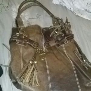 Brown leather bag
