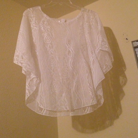 Pull over white dress top