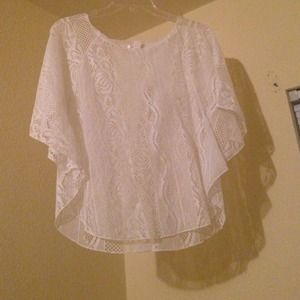Pull over white dress top