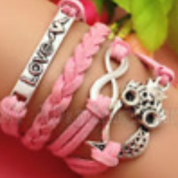 Pink infinity bracelet