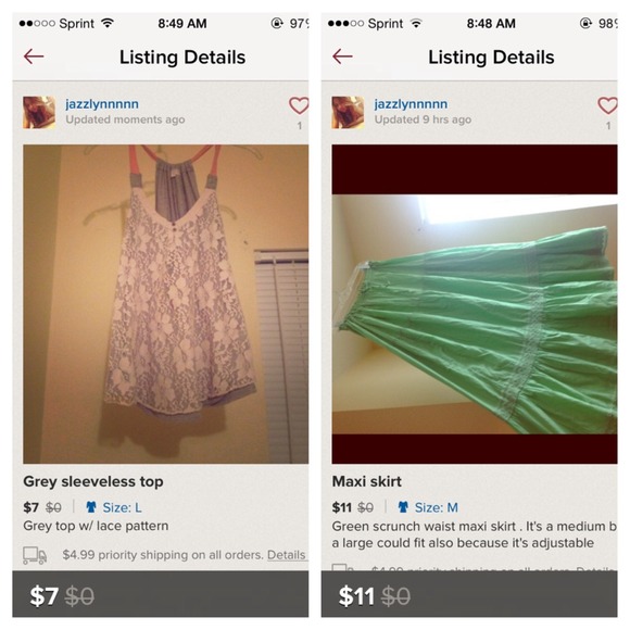 Grey sleeveless top & maxi skirt ! bundled