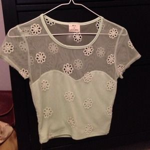 Size small green crop top from urban outfitters