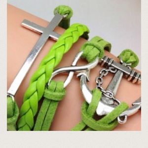 Infinity bracelet green $7 your choice !!!