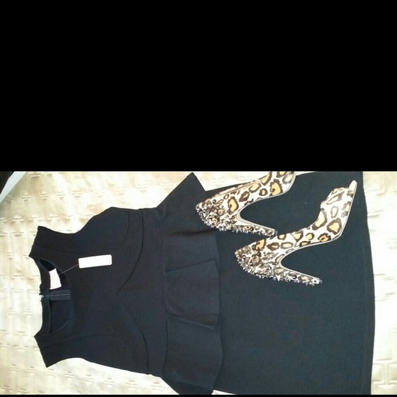 Peplum dress black...NEW w tags - Picture 3 of 4