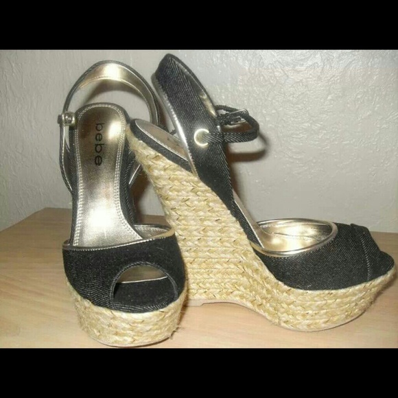 bebe Shoes Brand New Bebe Wedges Size 5 Poshmark