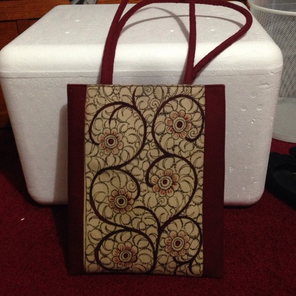 Burgundy purse