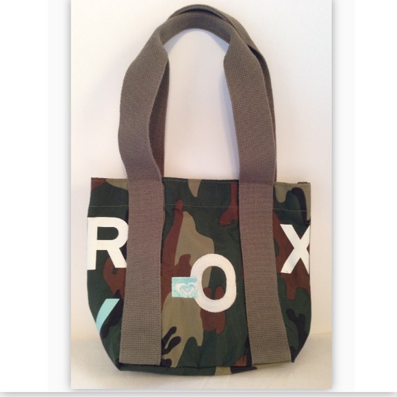 Roxy mini camo print tote