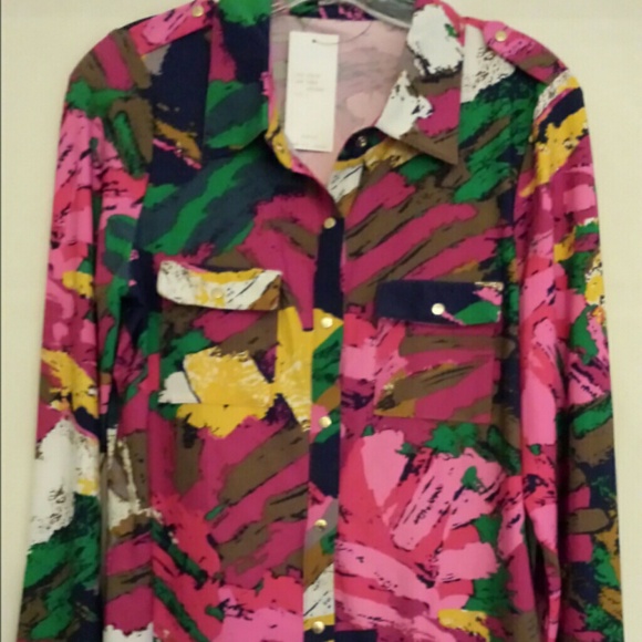 BCBG Max Azria Multi Colored Shirt