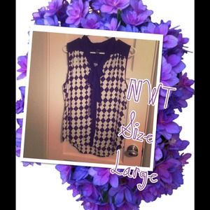 Black white forever 21 woven top