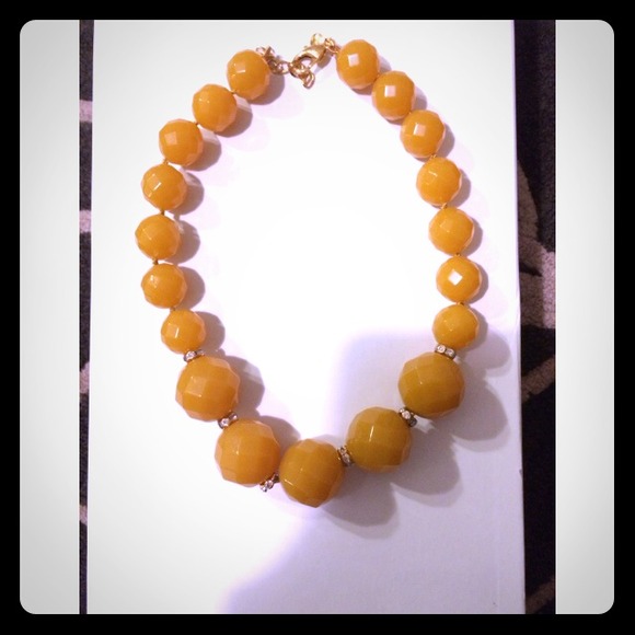 J.crew factory yellow beaded necklace