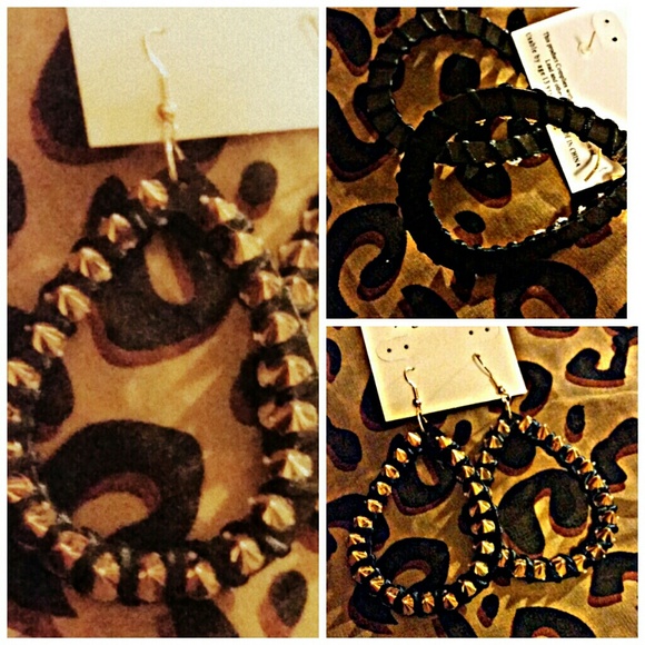 Studded hoop earings
