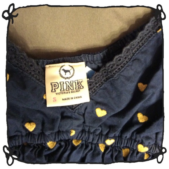 TRADED VS Pink navy blue gold star sundress sz S - Picture 2 of 4