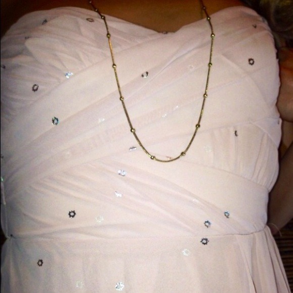 NEW: EXPRESS very light pink dress w/silver detail - Picture 4 of 4